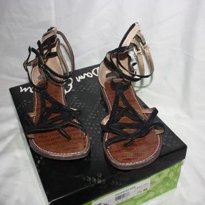 Sam Edelman Goldie Black Suede Gladiator Sandal